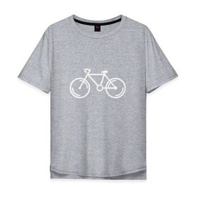 Мужская футболка хлопок Oversize с принтом Велосипедист в Екатеринбурге, 100% хлопок | свободный крой, круглый ворот, “спинка” длиннее передней части | велосипед | лето