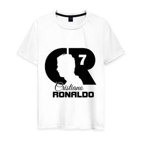 Мужская футболка хлопок с принтом Ronaldo в Екатеринбурге, 100% хлопок | прямой крой, круглый вырез горловины, длина до линии бедер, слегка спущенное плечо. | cristiano | real madrid | ronaldo | кристиано роналдо | криштиану | криштиану роналду | реал мадрид | роналду | рональдо | спорт | футбол