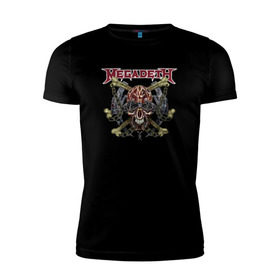 Мужская футболка премиум с принтом Megadeth в Екатеринбурге, 92% хлопок, 8% лайкра | приталенный силуэт, круглый вырез ворота, длина до линии бедра, короткий рукав | 