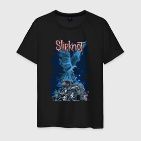Мужская футболка хлопок с принтом Slipknot в Екатеринбурге, 100% хлопок | прямой крой, круглый вырез горловины, длина до линии бедер, слегка спущенное плечо. | 