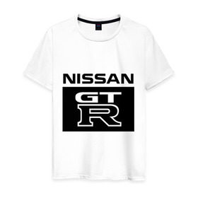 Мужская футболка хлопок с принтом Nissan gtr в Екатеринбурге, 100% хлопок | прямой крой, круглый вырез горловины, длина до линии бедер, слегка спущенное плечо. | Тематика изображения на принте: gtr | nissan | авто | гтр | нисан
