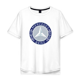 Мужская футболка хлопок Oversize с принтом Mersedes benz в Екатеринбурге, 100% хлопок | свободный крой, круглый ворот, “спинка” длиннее передней части | benz | mersedes | авто | бенз | лого | мерседес