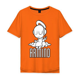 Мужская футболка хлопок Oversize с принтом Armind в Екатеринбурге, 100% хлопок | свободный крой, круглый ворот, “спинка” длиннее передней части | armin van buuren | armind | asot | trance