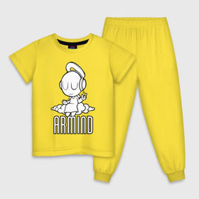 Детская пижама хлопок с принтом Armind в Екатеринбурге, 100% хлопок |  брюки и футболка прямого кроя, без карманов, на брюках мягкая резинка на поясе и по низу штанин
 | armin van buuren | armind | asot | trance