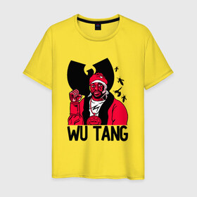 Мужская футболка хлопок с принтом Wu tang clan в Екатеринбурге, 100% хлопок | прямой крой, круглый вырез горловины, длина до линии бедер, слегка спущенное плечо. | clan | hip hop | rza | wu tang | wutang | ву танг | вутанг | рэп
