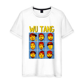 Мужская футболка хлопок с принтом Wu tang clan в Екатеринбурге, 100% хлопок | прямой крой, круглый вырез горловины, длина до линии бедер, слегка спущенное плечо. | clan | hip hop | rza | wu tang | wutang | ву танг | вутанг | рэп