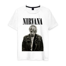 Мужская футболка хлопок с принтом nirvana t-shirt в Екатеринбурге, 100% хлопок | прямой крой, круглый вырез горловины, длина до линии бедер, слегка спущенное плечо. | kurt cobain | nirvana | гранж | курт кобейн | нирвана