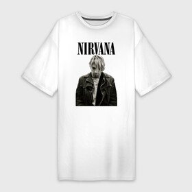 Платье-футболка хлопок с принтом nirvana t shirt в Екатеринбурге,  |  | kurt cobain | nirvana | гранж | курт кобейн | нирвана