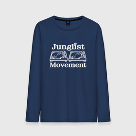Мужской лонгслив хлопок с принтом Junglist Movement в Екатеринбурге, 100% хлопок |  | jungle | junglist | junglist movement   одежда для трушных джанглистов | movement | уважающих корни днб.dnb