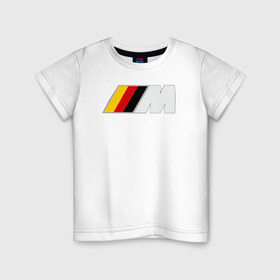 Детская футболка хлопок с принтом BMW в Екатеринбурге, 100% хлопок | круглый вырез горловины, полуприлегающий силуэт, длина до линии бедер | bmw бмв авто