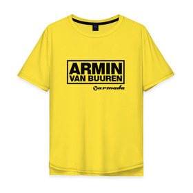 Мужская футболка хлопок Oversize с принтом Armin van Buuren в Екатеринбурге, 100% хлопок | свободный крой, круглый ворот, “спинка” длиннее передней части | armada | armin van buuren | trance | армин