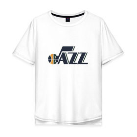 Мужская футболка хлопок Oversize с принтом NBA Utah Jazz в Екатеринбурге, 100% хлопок | свободный крой, круглый ворот, “спинка” длиннее передней части | jazz | nba | utah | баскетбол | джазз | нба | юта