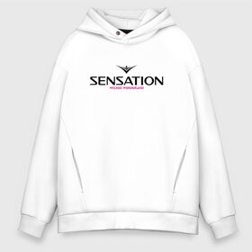 Мужское худи Oversize хлопок с принтом Sensation Wicked Wonderland в Екатеринбурге, френч-терри — 70% хлопок, 30% полиэстер. Мягкий теплый начес внутри —100% хлопок | боковые карманы, эластичные манжеты и нижняя кромка, капюшон на магнитной кнопке | sensation | wicked wonderland | сэнсэйшн