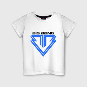 Детская футболка хлопок с принтом Big bang logo в Екатеринбурге, 100% хлопок | круглый вырез горловины, полуприлегающий силуэт, длина до линии бедер | big bang | g dragon | k pop | биг бенг | кей поп | корея