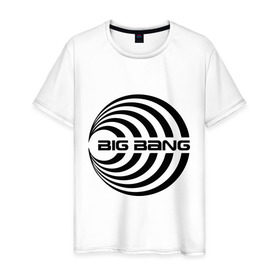 Мужская футболка хлопок с принтом Big bang в Екатеринбурге, 100% хлопок | прямой крой, круглый вырез горловины, длина до линии бедер, слегка спущенное плечо. | big bang | g dragon | k pop | биг бенг | кей поп | корея