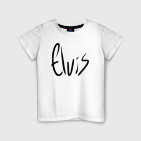 Детская футболка хлопок с принтом Elvis Aaron Presley в Екатеринбурге, 100% хлопок | круглый вырез горловины, полуприлегающий силуэт, длина до линии бедер | elvis aaron presley элвис пресли
