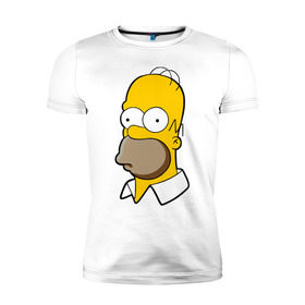 Мужская футболка премиум с принтом Homer в Екатеринбурге, 92% хлопок, 8% лайкра | приталенный силуэт, круглый вырез ворота, длина до линии бедра, короткий рукав | homer simpson симпсоны барт гомер