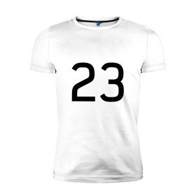 Мужская футболка премиум с принтом Number 23 Jordan, Lebron в Екатеринбурге, 92% хлопок, 8% лайкра | приталенный силуэт, круглый вырез ворота, длина до линии бедра, короткий рукав | Тематика изображения на принте: jordan