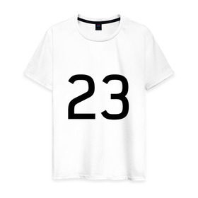 Мужская футболка хлопок с принтом Number 23 Jordan, Lebron в Екатеринбурге, 100% хлопок | прямой крой, круглый вырез горловины, длина до линии бедер, слегка спущенное плечо. | jordan