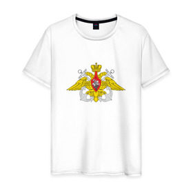 Мужская футболка хлопок с принтом Военно-морской Флот в Екатеринбурге, 100% хлопок | прямой крой, круглый вырез горловины, длина до линии бедер, слегка спущенное плечо. | армия | военно морской флот | военный | войска | вооруженные | силы | служба | эмблема