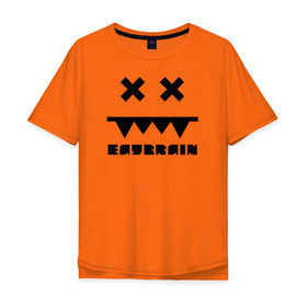 Мужская футболка хлопок Oversize с принтом Eatbrain Logo в Екатеринбурге, 100% хлопок | свободный крой, круглый ворот, “спинка” длиннее передней части | Тематика изображения на принте: eatbrain | music | для любителей жирного neurofunk звучания.drum