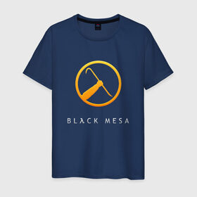 Мужская футболка хлопок с принтом BLACK MESA в Екатеринбурге, 100% хлопок | прямой крой, круглый вырез горловины, длина до линии бедер, слегка спущенное плечо. | Тематика изображения на принте: black mesa