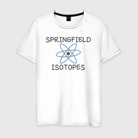 Мужская футболка хлопок с принтом Springfield isotopes в Екатеринбурге, 100% хлопок | прямой крой, круглый вырез горловины, длина до линии бедер, слегка спущенное плечо. | 