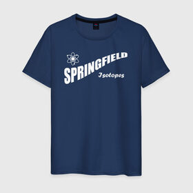 Мужская футболка хлопок с принтом Springfield isotopes в Екатеринбурге, 100% хлопок | прямой крой, круглый вырез горловины, длина до линии бедер, слегка спущенное плечо. | springfield isotopes симпсоны simpsons homer