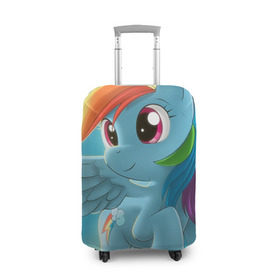 Чехол для чемодана 3D с принтом My littlle pony в Екатеринбурге, 86% полиэфир, 14% спандекс | двустороннее нанесение принта, прорези для ручек и колес | littlle | littlle pony | pony | пони
