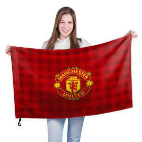 Флаг 3D с принтом Manchester united в Екатеринбурге, 100% полиэстер | плотность ткани — 95 г/м2, размер — 67 х 109 см. Принт наносится с одной стороны | manchester united | манчестер юнайтед | спорт | фк | футбол