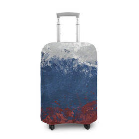 Чехол для чемодана 3D с принтом Флаг России в Екатеринбурге, 86% полиэфир, 14% спандекс | двустороннее нанесение принта, прорези для ручек и колес | патриот | россия | рф | флаг