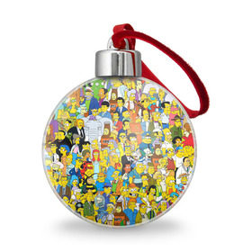 Ёлочный шар с принтом Симпсоны в Екатеринбурге, Пластик | Диаметр: 77 мм | гомер