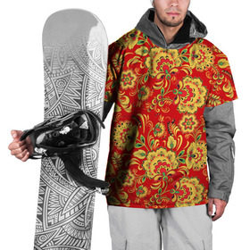 Накидка на куртку 3D с принтом Хохлома в Екатеринбурге, 100% полиэстер |  | роспись | узор