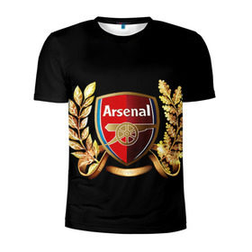 Мужская футболка 3D спортивная с принтом Arsenal в Екатеринбурге, 100% полиэстер с улучшенными характеристиками | приталенный силуэт, круглая горловина, широкие плечи, сужается к линии бедра | арсенал