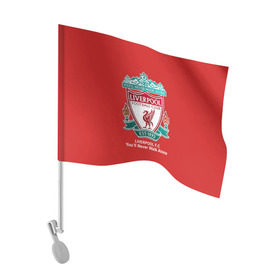 Флаг для автомобиля с принтом Liverpool в Екатеринбурге, 100% полиэстер | Размер: 30*21 см | ливерпуль