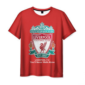 Мужская футболка 3D с принтом Liverpool в Екатеринбурге, 100% полиэфир | прямой крой, круглый вырез горловины, длина до линии бедер | ливерпуль