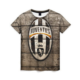 Женская футболка 3D с принтом Juventus в Екатеринбурге, 100% полиэфир ( синтетическое хлопкоподобное полотно) | прямой крой, круглый вырез горловины, длина до линии бедер | juventus | спорт | фк | футбол | ювентус