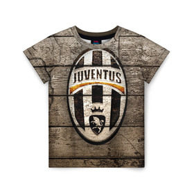 Детская футболка 3D с принтом Juventus в Екатеринбурге, 100% гипоаллергенный полиэфир | прямой крой, круглый вырез горловины, длина до линии бедер, чуть спущенное плечо, ткань немного тянется | juventus | спорт | фк | футбол | ювентус