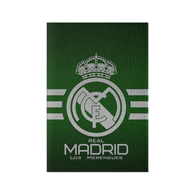 Обложка для паспорта матовая кожа с принтом Real Madrid в Екатеринбурге, натуральная матовая кожа | размер 19,3 х 13,7 см; прозрачные пластиковые крепления | Тематика изображения на принте: real madrid | реал мадрид | спорт | футбол