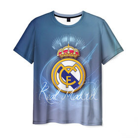 Мужская футболка 3D с принтом Real Madrid в Екатеринбурге, 100% полиэфир | прямой крой, круглый вырез горловины, длина до линии бедер | real madrid | реал мадрид | спорт | футбол