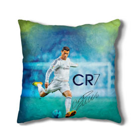 Подушка 3D с принтом Ronaldo в Екатеринбурге, наволочка – 100% полиэстер, наполнитель – холлофайбер (легкий наполнитель, не вызывает аллергию). | состоит из подушки и наволочки. Наволочка на молнии, легко снимается для стирки | роналдо