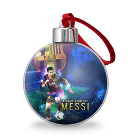 Ёлочный шар с принтом Messi в Екатеринбурге, Пластик | Диаметр: 77 мм | месси