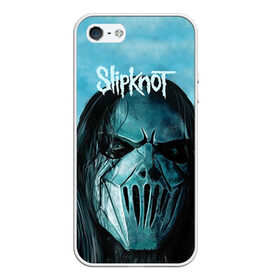 Чехол для Apple iPhone 5/5S силиконовый с принтом Slipknot в Екатеринбурге, Силикон | Область печати: задняя сторона чехла, без боковых панелей | deth | rock | slipknot | маска | мрак | рок | слипнот