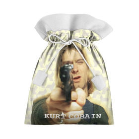 Подарочный 3D мешок с принтом Nirvana в Екатеринбурге, 100% полиэстер | Размер: 29*39 см | Тематика изображения на принте: cobain | curt | nirvana | rock | кобейн | курт | рок