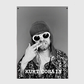 Постер с принтом Nirvana в Екатеринбурге, 100% бумага
 | бумага, плотность 150 мг. Матовая, но за счет высокого коэффициента гладкости имеет небольшой блеск и дает на свету блики, но в отличии от глянцевой бумаги не покрыта лаком | cobain | curt | nirvana | rock | кобейн | курт | рок
