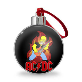Ёлочный шар с принтом AC/DC в Екатеринбурге, Пластик | Диаметр: 77 мм | Тематика изображения на принте: ac dc | acdc | rock | рок | эйсидиси