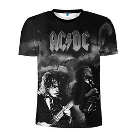 Мужская футболка 3D спортивная с принтом AC/DC в Екатеринбурге, 100% полиэстер с улучшенными характеристиками | приталенный силуэт, круглая горловина, широкие плечи, сужается к линии бедра | ac dc | acdc | rock | рок | эйсидиси