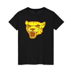Женская футболка хлопок с принтом Tony в Екатеринбурге, 100% хлопок | прямой крой, круглый вырез горловины, длина до линии бедер, слегка спущенное плечо | hotline miami | hotlinemiami | tiger | тигр