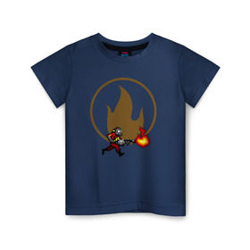 Детская футболка хлопок с принтом Pyro в Екатеринбурге, 100% хлопок | круглый вырез горловины, полуприлегающий силуэт, длина до линии бедер | team fortress 2 | зажигательный продукт для пироманов.pyro | поджигатель