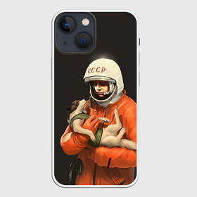 Чехол для iPhone 13 mini с принтом Гагарин в Екатеринбурге,  |  | гагарин | космос. россия | поехали | полет | собака | ссср